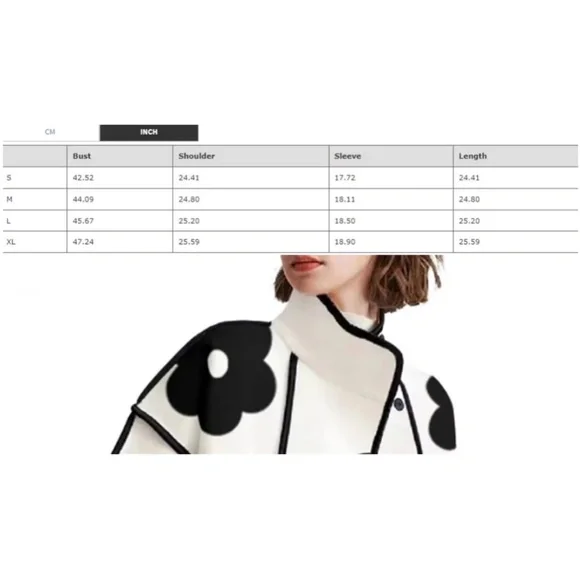 Classic Floral Print High Collar button Jacket Coat - Picture 5 of 5